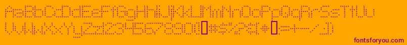 TelegraphicLight Font – Purple Fonts on Orange Background