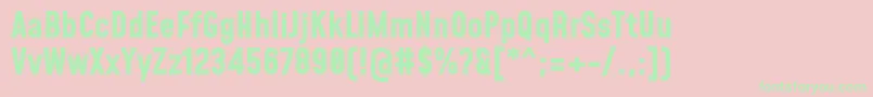 MohaveBold Font – Green Fonts on Pink Background