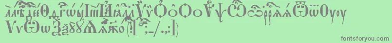 StarouspenskayaIeucs Font – Gray Fonts on Green Background