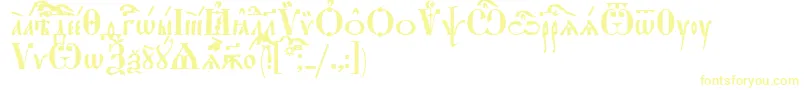 StarouspenskayaIeucs Font – Yellow Fonts on White Background