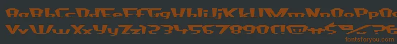 FluorideBeings-fontti – ruskeat fontit mustalla taustalla