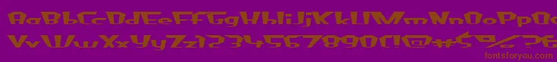 FluorideBeings Font – Brown Fonts on Purple Background