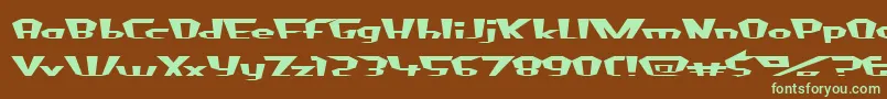 FluorideBeings Font – Green Fonts on Brown Background
