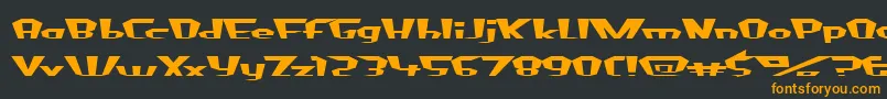 フォントFluorideBeings – 黒い背景にオレンジの文字