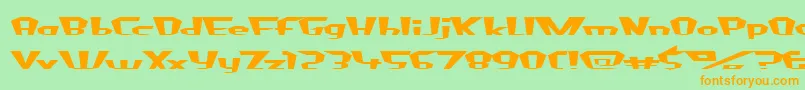 FluorideBeings Font – Orange Fonts on Green Background