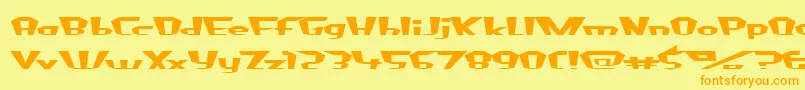 FluorideBeings Font – Orange Fonts on Yellow Background