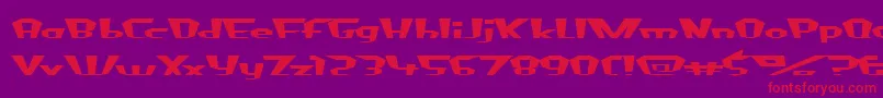 FluorideBeings Font – Red Fonts on Purple Background