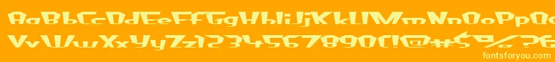 FluorideBeings Font – Yellow Fonts on Orange Background