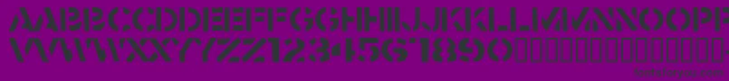 フォントCrass – 紫の背景に黒い文字