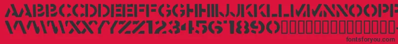 フォントCrass – 赤い背景に黒い文字