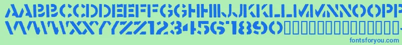 Crass Font – Blue Fonts on Green Background