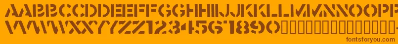 Crass Font – Brown Fonts on Orange Background