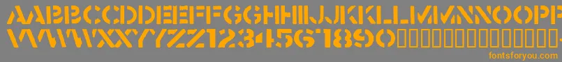 Crass Font – Orange Fonts on Gray Background