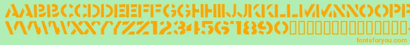 Crass Font – Orange Fonts on Green Background