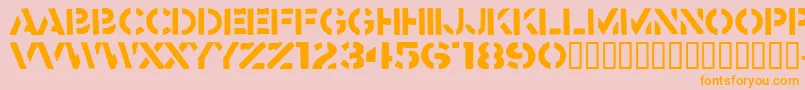 Crass Font – Orange Fonts on Pink Background