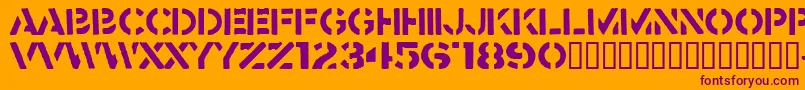 Crass Font – Purple Fonts on Orange Background