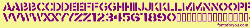 Crass Font – Purple Fonts on Yellow Background