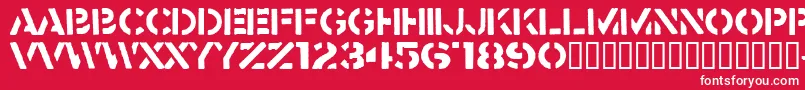 フォントCrass – 赤い背景に白い文字