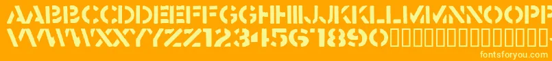 Crass Font – Yellow Fonts on Orange Background