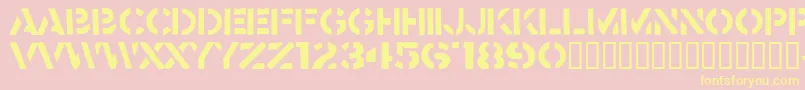 Crass Font – Yellow Fonts on Pink Background
