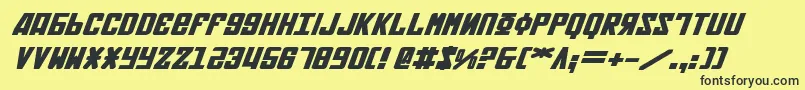 Soviet2bei Font – Black Fonts on Yellow Background