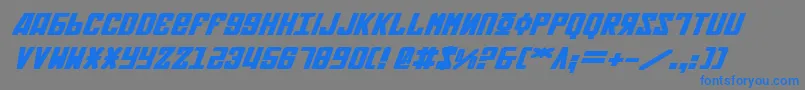Soviet2bei Font – Blue Fonts on Gray Background