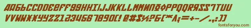 Soviet2bei Font – Brown Fonts on Green Background