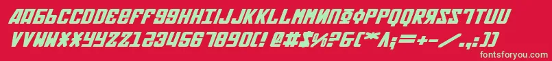 Soviet2bei Font – Green Fonts on Red Background