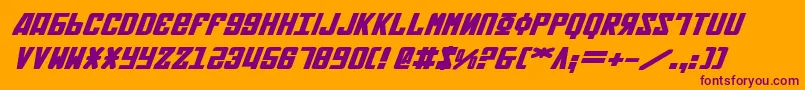 Soviet2bei Font – Purple Fonts on Orange Background