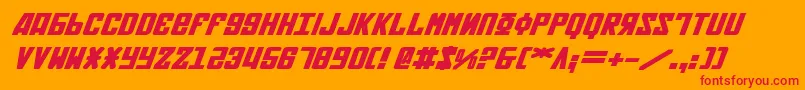 Soviet2bei Font – Red Fonts on Orange Background