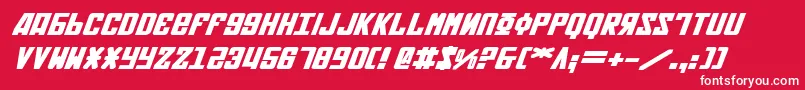 Soviet2bei Font – White Fonts on Red Background