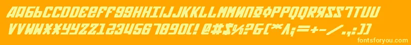 Soviet2bei Font – Yellow Fonts on Orange Background