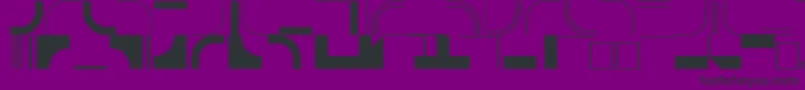 Czcionka InfractionsskRegular – czarne czcionki na fioletowym tle
