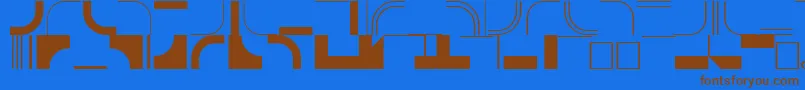 InfractionsskRegular Font – Brown Fonts on Blue Background