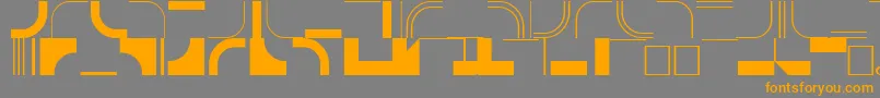 Fonte InfractionsskRegular – fontes laranjas em um fundo cinza