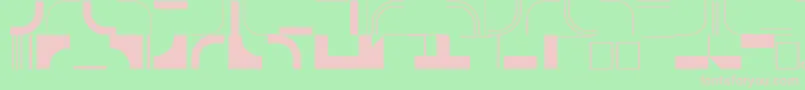 InfractionsskRegular Font – Pink Fonts on Green Background