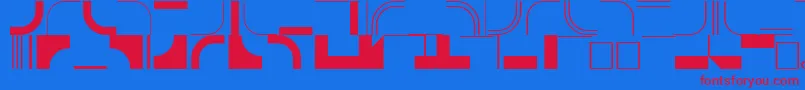 InfractionsskRegular Font – Red Fonts on Blue Background