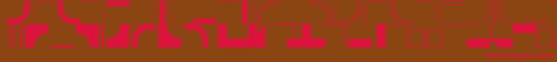 InfractionsskRegular Font – Red Fonts on Brown Background