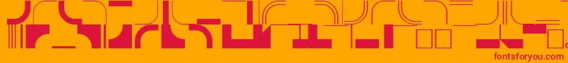 InfractionsskRegular Font – Red Fonts on Orange Background