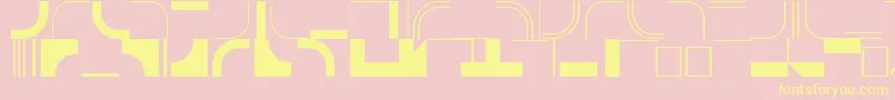 InfractionsskRegular-Schriftart – Gelbe Schriften auf rosa Hintergrund