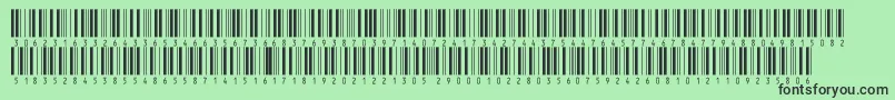 フォントInthrp24dmtt – 緑の背景に黒い文字