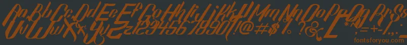 SexyShoutFreeFont Font – Brown Fonts on Black Background