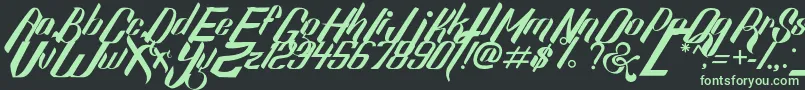 SexyShoutFreeFont Font – Green Fonts on Black Background