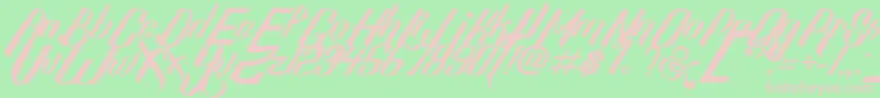 fuente SexyShoutFreeFont – Fuentes Rosadas Sobre Fondo Verde