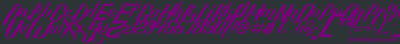 SexyShoutFreeFont Font – Purple Fonts on Black Background