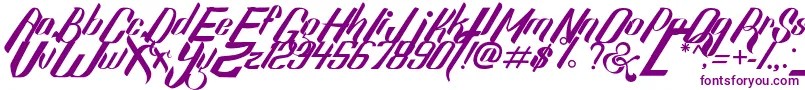Шрифт SexyShoutFreeFont – фиолетовые шрифты на белом фоне