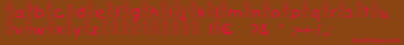 Pingu Font – Red Fonts on Brown Background