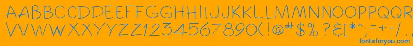 ToonzRegular Font – Blue Fonts on Orange Background