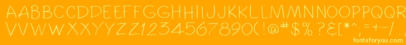 ToonzRegular Font – Yellow Fonts on Orange Background