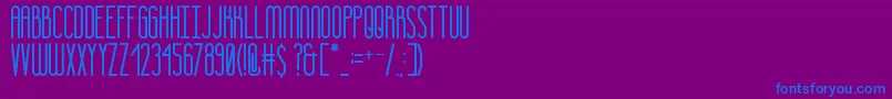 フォントThelategatsby – 紫色の背景に青い文字